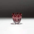 GUINOMI KIKU SHIPPO (RED), Sake Glass, rinzen Kiriko