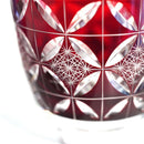 GUINOMI KIKU SHIPPO (RED), Sake Glass, rinzen Kiriko