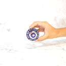 凛然 ぐいのみ 菊七宝 -kiku shippo- (青)【切子】