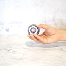 凛然 ぐいのみ 菊七宝 -kiku shippo- (紫)【切子】