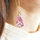 凛然 アメリカンピアス 星涙 -hoshi no namida- 2ヶ (金紫)【切子】