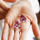 凛然 アメリカンピアス 星涙 -hoshi no namida- 2ヶ (金紫)【切子】