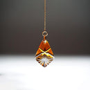 凛然 アメリカンピアス  星涙 -hoshi no namida- 2ヶ (アンバー)【切子】