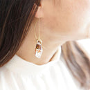 凛然 アメリカンピアス  星涙 -hoshi no namida- 2ヶ (アンバー)【切子】