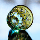 COLD SAKE GLASS GINWAN NO HANA (YELLOW & SKY BLUE), rinzen Kiriko