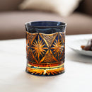 GINWAN NO HANA (BLUE & ORANGE), Rocks Glass, rinzen Kiriko