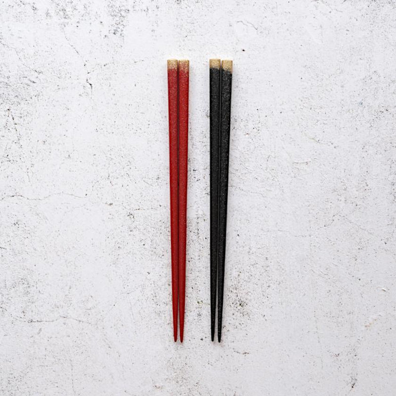 DRY LACQUER KOTOBUKI KIRARA (2 PAIRS), Chopsticks, Wajima Lacquerware