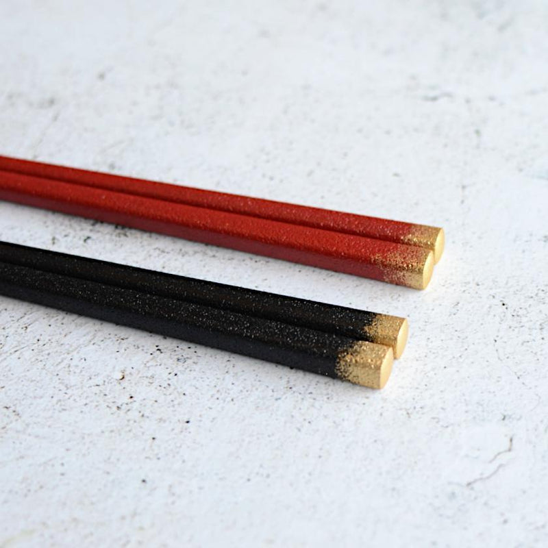 DRY LACQUER KOTOBUKI KIRARA (2 PAIRS), Chopsticks, Wajima Lacquerware