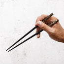 橋本幸作漆器店 手彫り沈金箸 寿 青海波 (2膳, 名入れ可)【輪島うるし箸 】