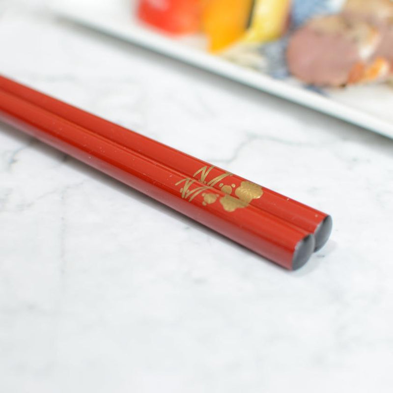 HAND-DRAWN GOLD OR SILVER LACQUR KOTOBUKI MATSUBAYO (2 PAIRS), Chopsticks, Wajima Lacquerware