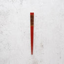 HAND-DRAWN GOLD OR SILVER LACQUR GOLD NASHIJI FUJI MATSUBARA RED (1 SET), Chopsticks, Wajima Lacquerware