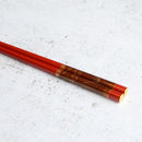 HAND-DRAWN GOLD OR SILVER LACQUR GOLD NASHIJI FUJI MATSUBARA RED (1 SET), Chopsticks, Wajima Lacquerware