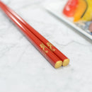 HAND-DRAWN GOLD OR SILVER LACQUR PLUM RED (1 SET), Chopsticks, Wajima Lacquerware