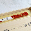 HAND-DRAWN GOLD OR SILVER LACQUR PLUM RED (1 SET), Chopsticks, Wajima Lacquerware