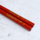 HAND CARVED CHINKIN DRAGONFLY RED (1 SET), Chopsticks, Wajima Lacquerware