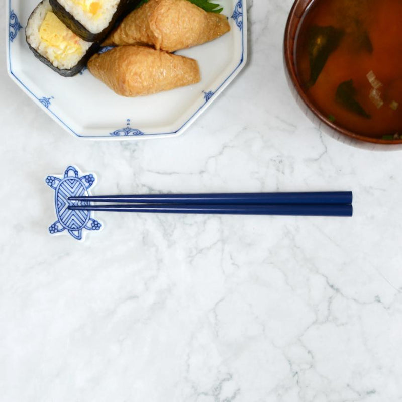 JAPANESE ZODIAC SHEEP BLUE FOR CHILDREN (1 SET), Chopsticks, Wajima Lacquerware