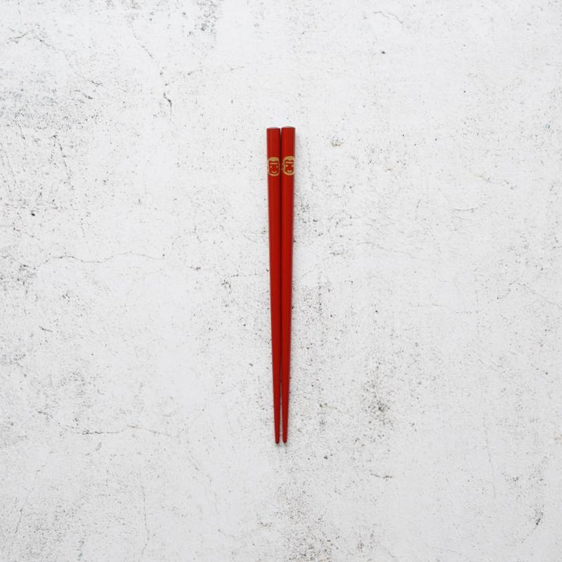 JAPANESE ZODIAC MONKEY RED FOR CHILDREN (1 SET), Chopsticks, Wajima Lacquerware