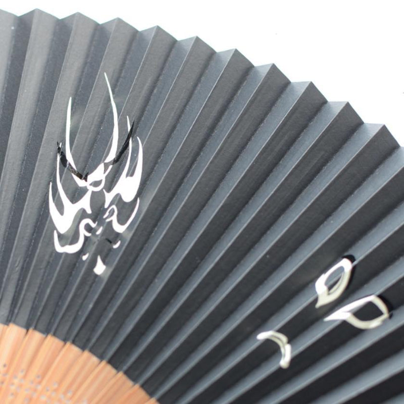 MEN'S LACQUER PAINTING KUMADORI, Hand Fan, Nagoya folding fan