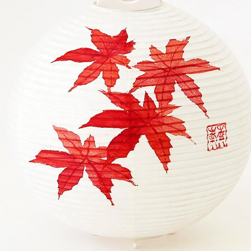 RED LEAVES, Letter Lantern, Gifu Chochin