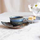 RURI KARATSU [DEMITASSE CUP & SAUCER], Otani Ware