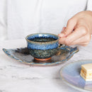 RURI KARATSU [DEMITASSE CUP & SAUCER], Otani Ware