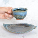 RURI KARATSU [DEMITASSE CUP & SAUCER], Otani Ware
