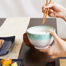 梅里窯 令和茶碗 (白唐津, 碧緑唐津)【大谷焼】