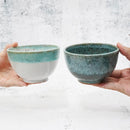 梅里窯 令和茶碗 (白唐津, 碧緑唐津)【大谷焼】