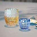 SAKE CUP HYDRANGEA by Satoshi Nabetani, Master of Traditional Crafts, Sake glass, Edo Kiriko, Kagami Crystal