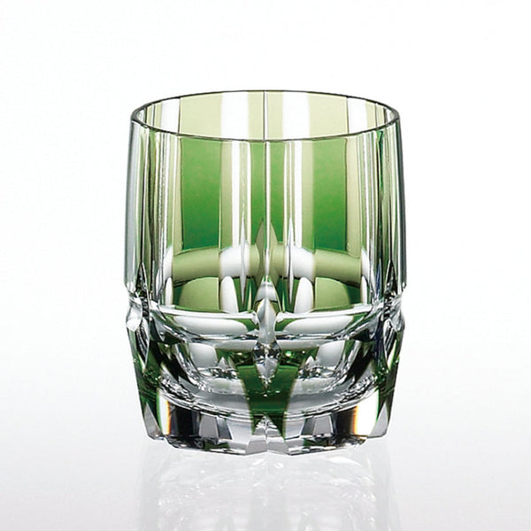 WHISKEY GLASS BAMBOO STEM SERIES, Rocks Glass, Edo Kiriko, Kagami Crystal