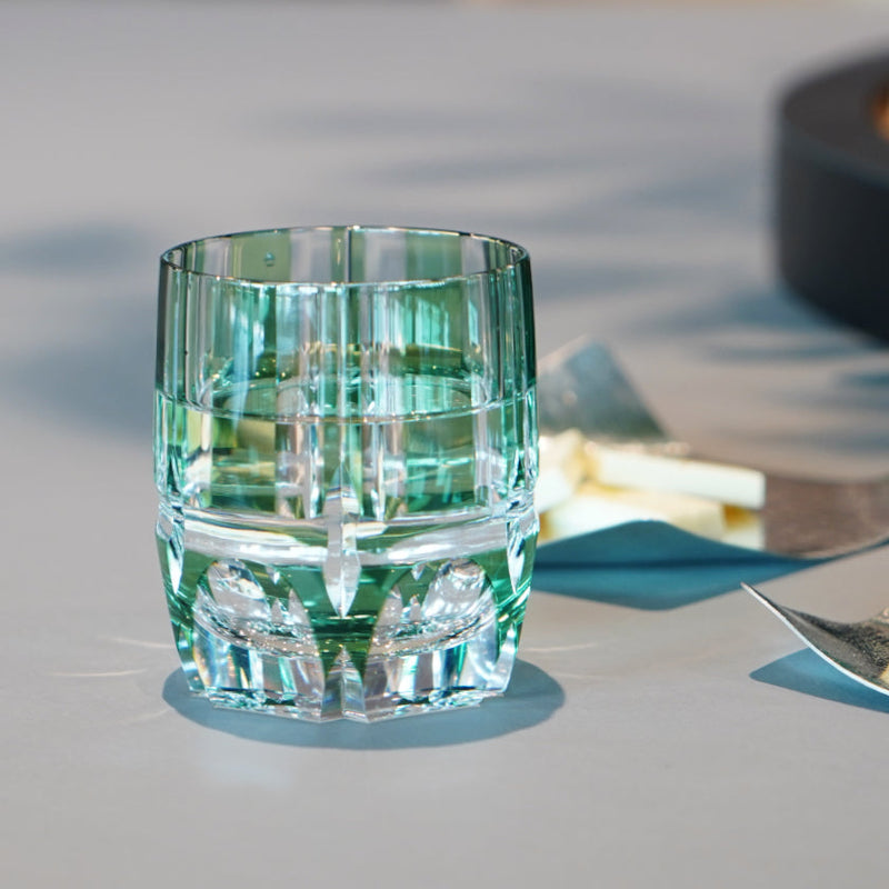 [ROCKS GLASS] WHISKEY GLASS BAMBOO STEM SERIES | EDO CUT GLASS | KAGAMI CRYSTAL