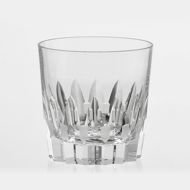 WHISKEY GLASS ANCIENT PARALLEL-CROSS, Rocks Glass, Edo Kiriko, Kagami Crystal