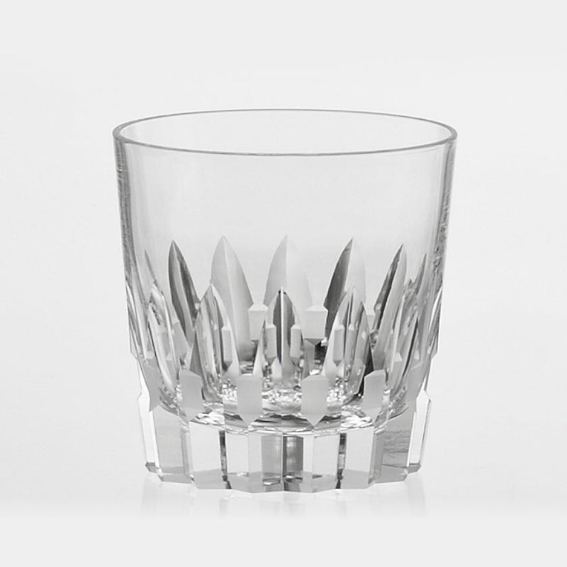 WHISKEY GLASS ANCIENT PARALLEL-CROSS, Rocks Glass, Kagami Crystal