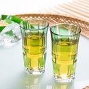 PAIR OF SLIM GLASSES BAMBOO STEM SERIES, Edo Kiriko, Kagami Crystal