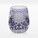WHISKEY GLASS EVENING LULL (PURPLE) by Junichi Nabetani, Master of Traditional Crafts, Rocks Glass, Edo Kiriko, Kagami Crystal