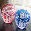 PAIR OF WHISKY GLASSES ROKKAKU (DEER ANTLERS), Rocks Glass, Edo Kiriko, Kagami Crystal