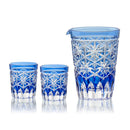 SAKE SET STARRY FLOWER, Edo Kiriko, Kagami Crystal