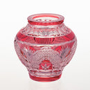 BAMBOO LEAVES & HEMP LEAVES, Vase, Edo Kiriko, Kagami Crystal