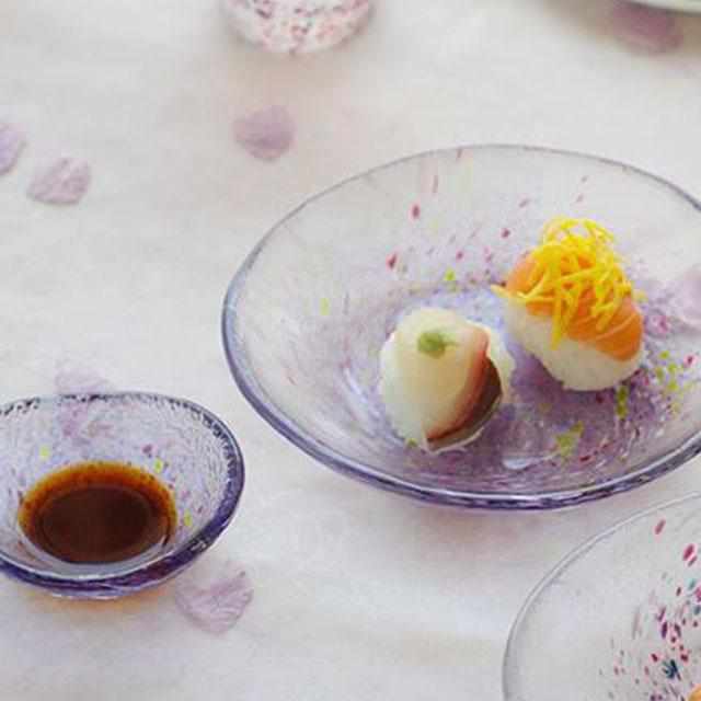 UKIYO ASABACHI BOWL & SMALL PLATE SET (FUJI MATSURI), Small Dish, Edo Glass