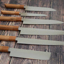 COBALT STAINLESS INTERRUPT 69 LAYER DAMASCUS BEEF SWORD 240MM OAK OCTAGONAL PATTERN -KAKISHIBU FINISH-, Sakai Knives