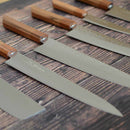COBALT STAINLESS STEEL INTERRUPT 69 LAYERS DAMASCUS STRIATED 240MM OAK OCTAGONAL PATTERN -KAKISHIBU FINISH-, Sakai Knives