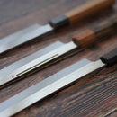 GOH UMANOSUKE YOSHIHIRO SHIRAJI STEEL WATER-GRILLED HONYAKI TIP MARU OCTOPUS KNIFE 330MM MIRROR SURFACE WAVE FLOATING 1ST PLACE OCTAGONAL PATTERN, Sakai Knives