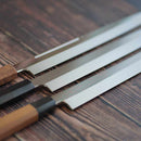 GOH UMANOSUKE YOSHIHIRO SHIRAJI STEEL WATER-GRILLED HONYAKI TIP MARU OCTOPUS KNIFE 330MM MIRROR SURFACE WAVE FLOATING 1ST PLACE OCTAGONAL PATTERN, Sakai Knives