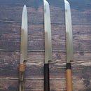 GOH UMANOSUKE YOSHIHIRO SHIRAJI STEEL WATER-GRILLED HONYAKI TIP MARU OCTOPUS KNIFE 330MM MIRROR SURFACE WAVE FLOATING, Sakai Knives