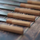 COBALT STAINLESS INTERRUPT 69 LAYER DAMASCUS NAGIRI 160MM OAK OCTAGONAL PATTERN -KAKISHIBU FINISH-, Sakai Knives